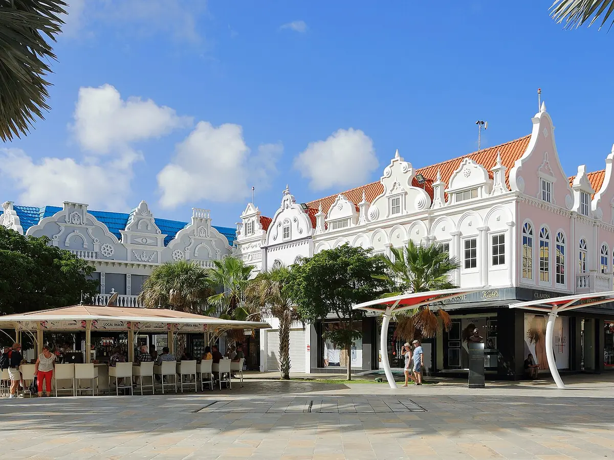 Dutch colonial architecture in Oranjestad, Aruba