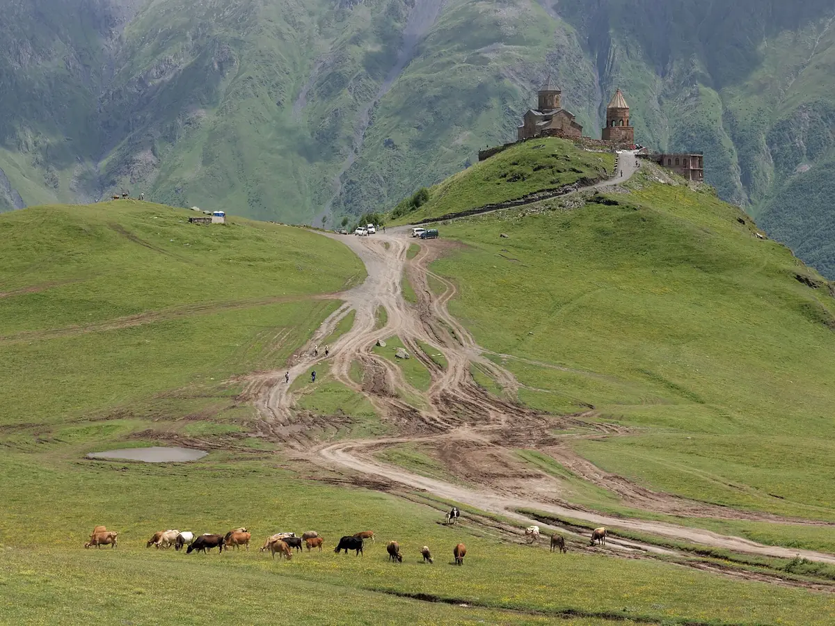 Gergeti Trinity Church near Kazbegi, Georgia