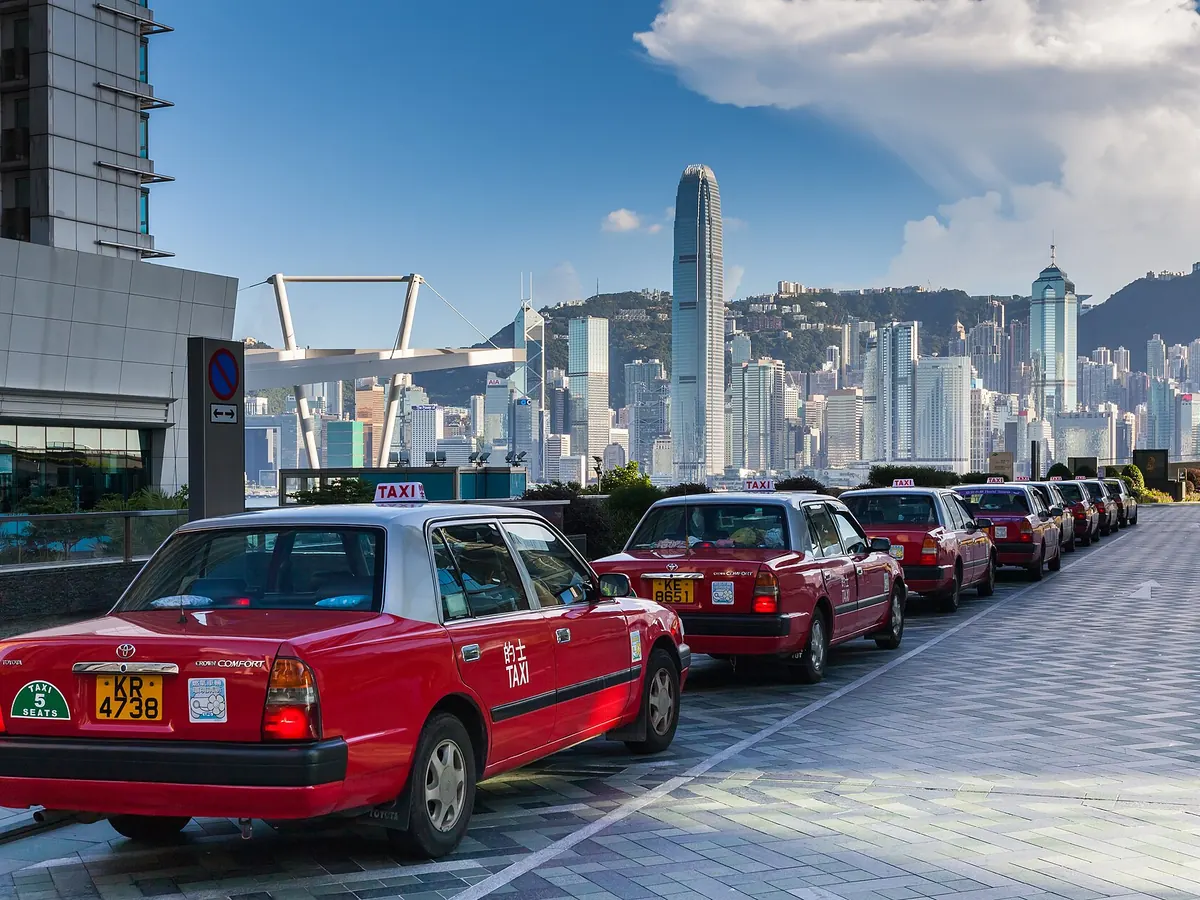 Hong Kong skyline seen from the Kowloon waterfront